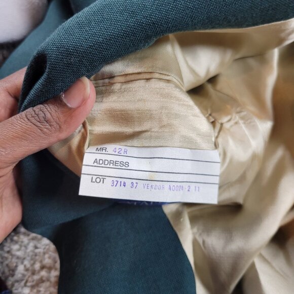 Stafford Blazer/Jacket Men's 42 Wool Blend Gold Button Lined Sport Coat - Picture 2 of 7